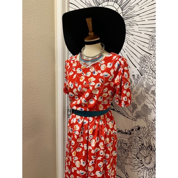 🌈 Artistic Vintage flower dress - Picture 10 of 11